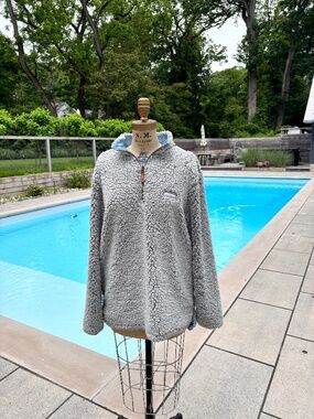 USA Palm Reversible Sherpa 1/4 Zip Pullover Jacket S/M